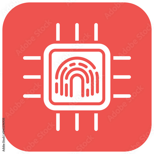 Biometric Cpu Vector Icon