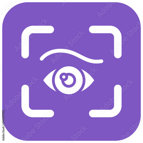 Eye Recognition Vector Icon