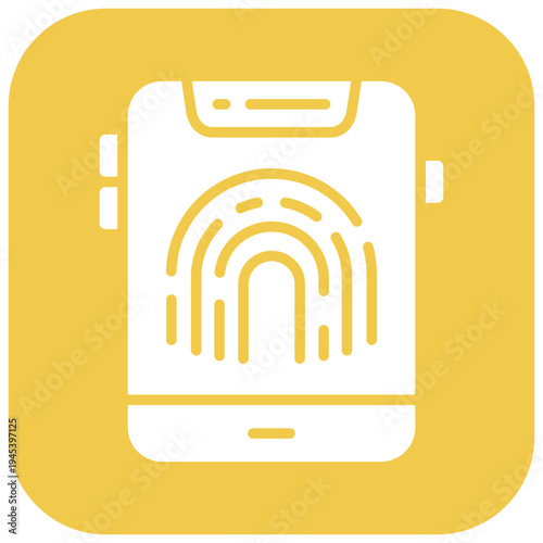 Mobile Face Detection Vector Icon