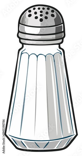 Salt shaker vector illustration for cooking seasoning and dining at home use