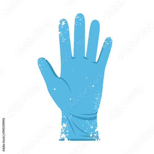 Blue latex glove, safety, hygiene, protection