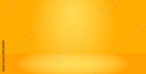 yellow background abstract with Gradient in empty room studio, Yellow empty room studio gradient used for background, yellow background studio with shine use for product shooting. Eps10