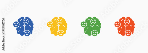 Amygdala Icon Set Color Multiple Style Collection Element For Design