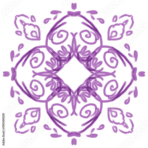 Floral purple mandala