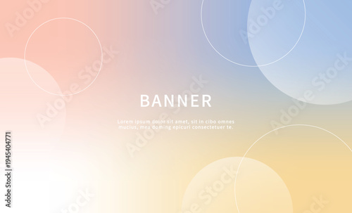 Colorful gradient blur background with circle patterns. 