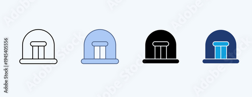 Luxury Camping Multiple Icon Illustration Vector