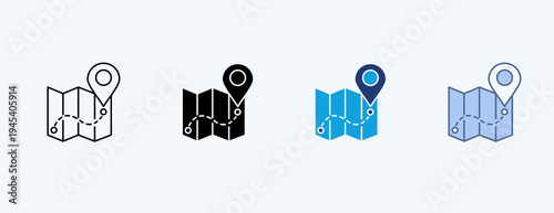 Map Multiple Icon Illustration Vector
