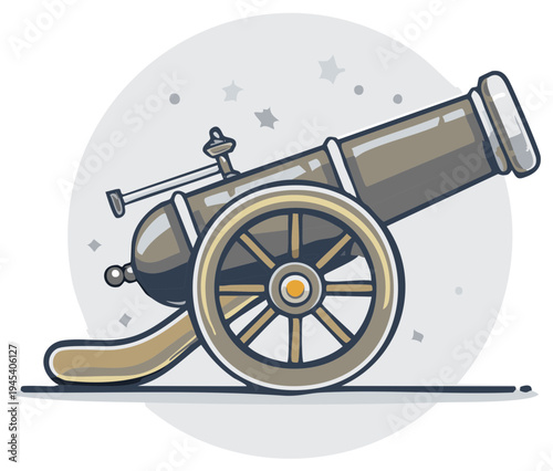 Cartoon Cannon Illustration