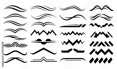 Stylized Abstract Vector Divider Shapes for UI, Banner, and Poster Design