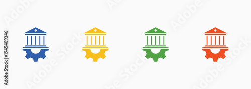 Governance Icon Set Color Multiple Style Collection Element For Design