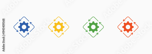 Consistency Icon Set Color Multiple Style Collection Element For Design