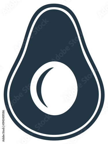 Avocado Graphic Icon Design Healthy Vegan Food Nutrient Rich Diet Illustration