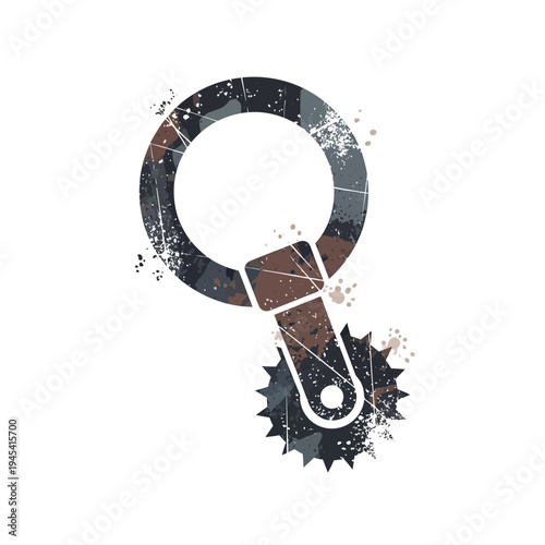 Grunge Cowboy Spur Graphic