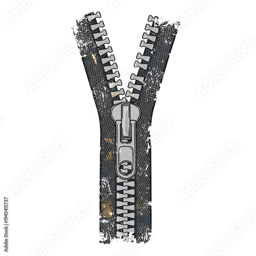 Grunge Zipper Fastener