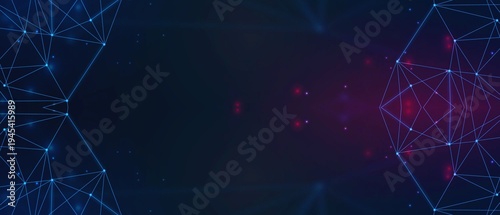 Photography Abstract digital network graphic illustration featuring interconnected nodes and
