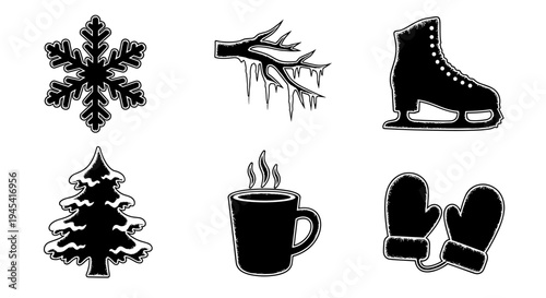 Collection of Winter Icons and Symbols.