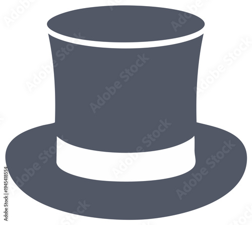 Classic Top Hat Silhouette Gentlemanly Elegance Formal Wear Accessory