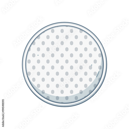 Round breast pad illustrating absorbent material for nursing mothers, providing comfort and protection in a simple design for postpartum care and personal hygiene
