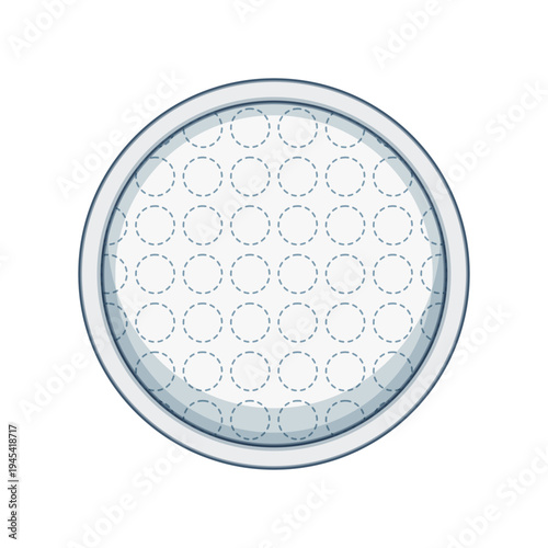 Circular nursing pad vector illustration representing absorbent, leak proof postpartum care for new motherssoft, disposable protection for breastfeeding, hygiene, and infant comfort