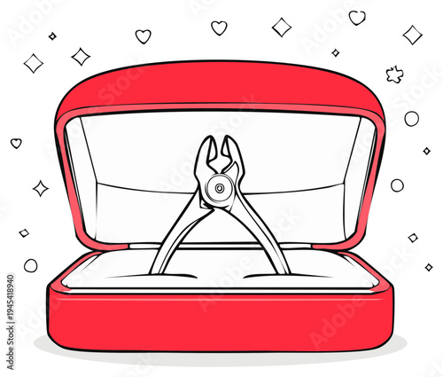 Dental Pliers in a Ring Box Surprise Romantic Gift