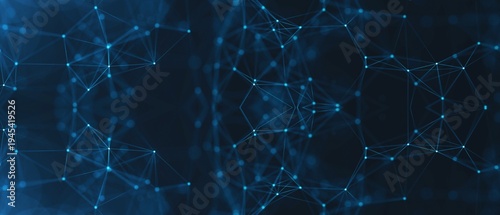 Cuadro en lienzo Abstract vector graphic illustration depicting a complex interconnected network