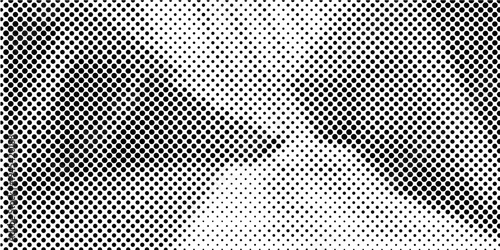 Grunge halftone black and white dots texture background. Spotted vector Abstract Texture