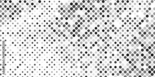 Grunge halftone black and white dots texture background. Spotted vector Abstract Texture