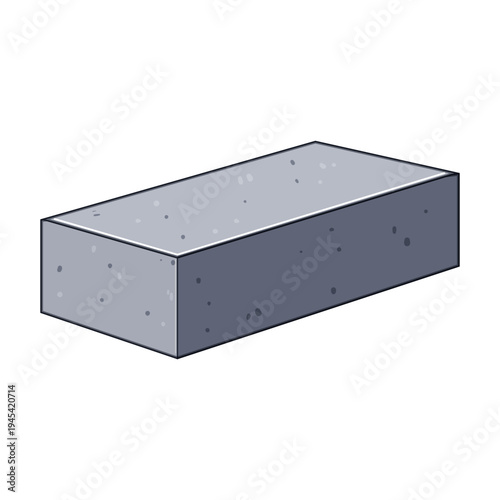 Cement block representing construction material, architecture, or diy projects, providing a simple yet essential element for home improvement and building industries