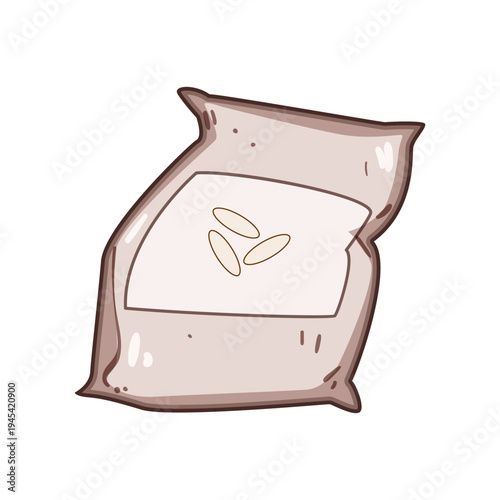 Farm sack overflowing with whole cereal grains, symbolizing staple crops, sustainable farming and natural, healthy foodideal for agriculture, organic produce and nutrition themes