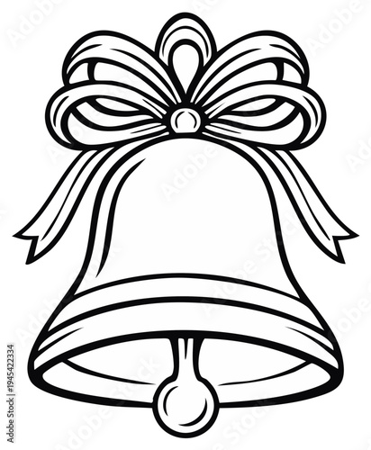 Ornate Bell with Festive Ribbon Decoration for Celebrations