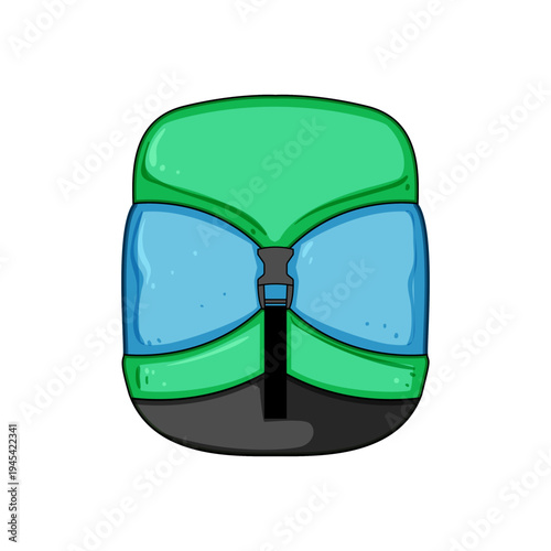 Illustrated compression bag showing compact storage solution for sleeping bags, clothing, or other camping equipment, ideal for optimizing space in a backpack during outdoor adventures