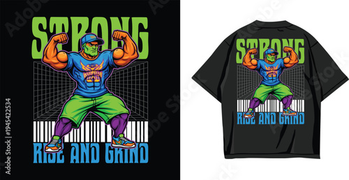 Urban Streetwear Gym T-Shirt Design with Bold Typography and Modern Fitness Street Style