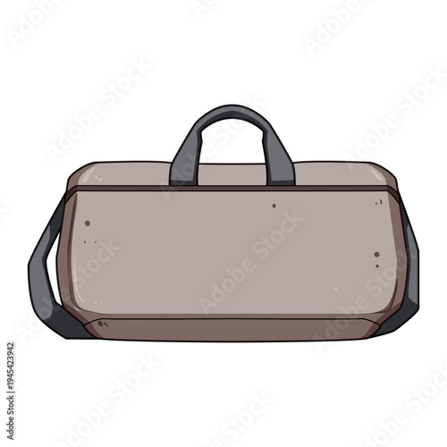 Brown duffel bag with black straps and handles, ideal for travel, gym or weekend trips, spacious, portable and organized carry on for clothing, gear and accessories