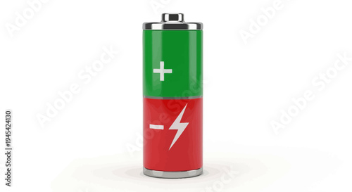 Battery with Positive and Negative Terminals.