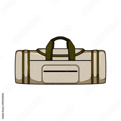 Compact duffel bag illustration showing versatile travel and gym luggage for weekend getaways, sports, camping or everyday carryportable fabric storage for essentials and gear