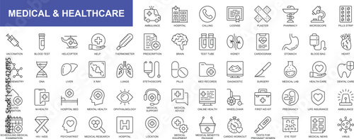 Medical & Healthcare Line Icon Pack