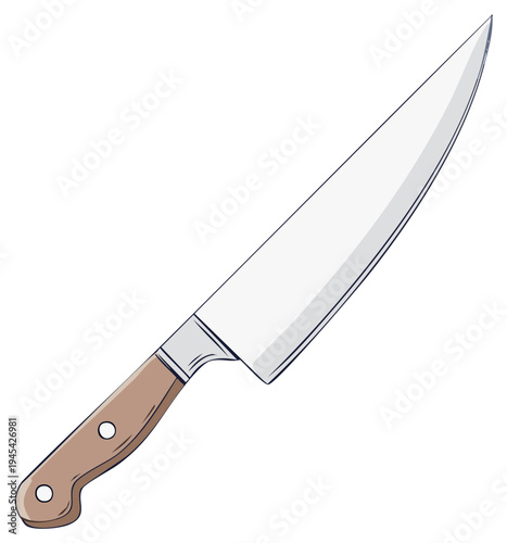 Illustration of a Chef's Knife
