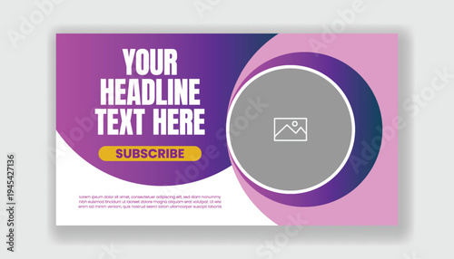 Multipurpose corporate business banner template featuring video thumbnail, social media cover banner, and website banner layout for digital advertising, promotional design, and marketing