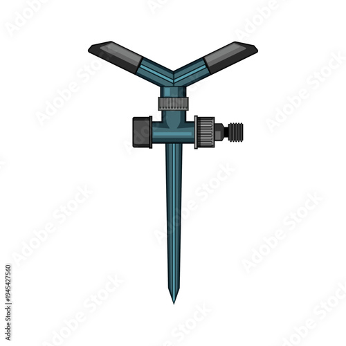 Garden spike sprinkler providing automated irrigation for outdoor spaces, featuring a durable design for efficient watering and plant care in dry conditions