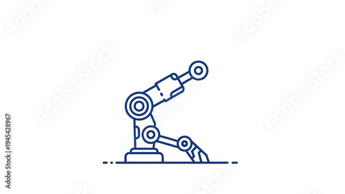 Industrial Robot Arm Machine Illustration.