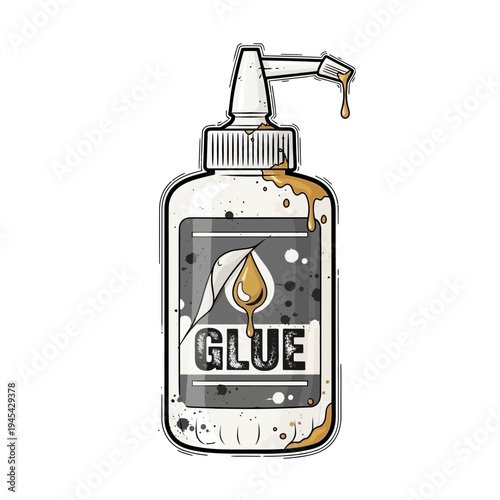 Glue Bottle with Dripping Adhesive