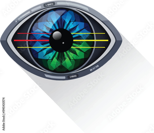 Abstract Eye Vision Technology Concept Graphic.