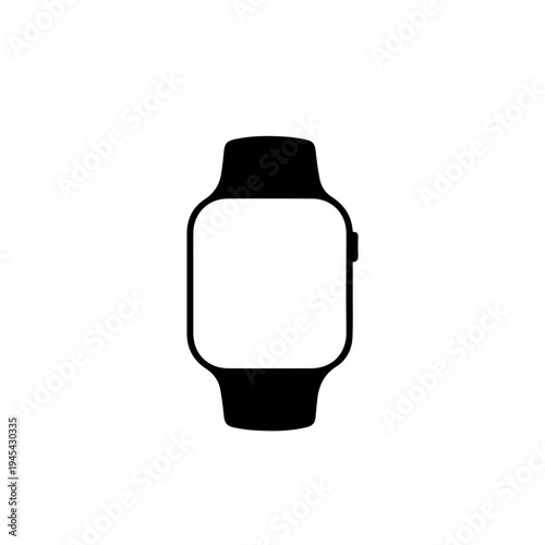 Smart Watch Vector Illustration – Digital Wearable Fitness Tracker Technology Icon