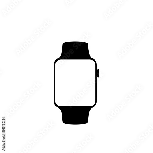 Smart Watch Vector Illustration – Modern Digital Wearable Fitness Gadget Icon