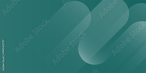 Modern Abstract Teal Gradient Background with Overlapping Rounded Diagonal Shapes. vector illustration