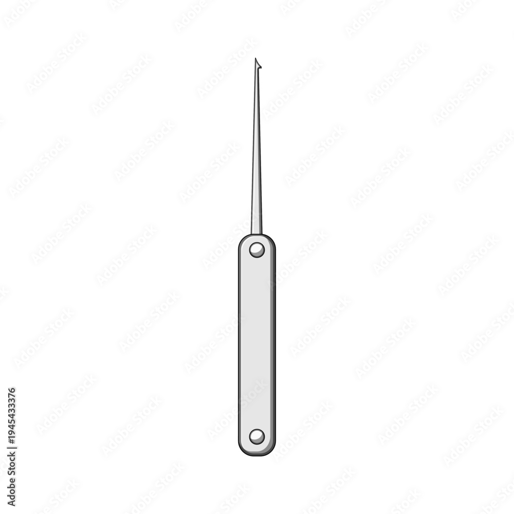 Obraz premium Lockpick tool on a white background symbolizing concepts of security breaches, unauthorized entry, locksmithing, problem solving, and access to restricted areas