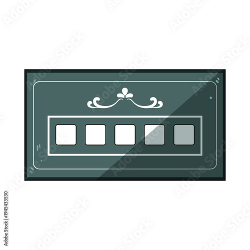 Loyalty card illustration featuring a progress bar with three out of five empty slots filled, representing customer retention, bonus points, or a special discount program