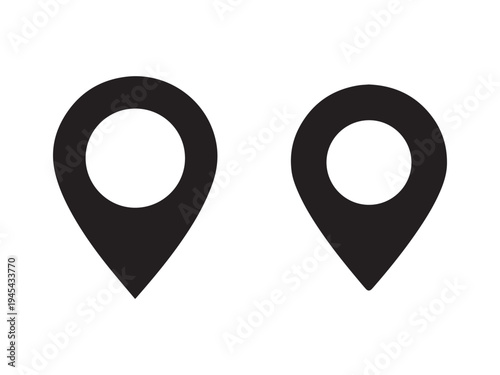 Free Download Blackmappinicons isolated on whitebackground - GFXLoad