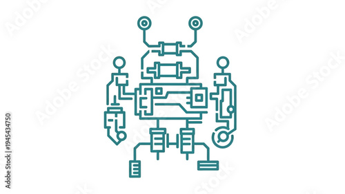 Robot Made from Circuit Board Components.