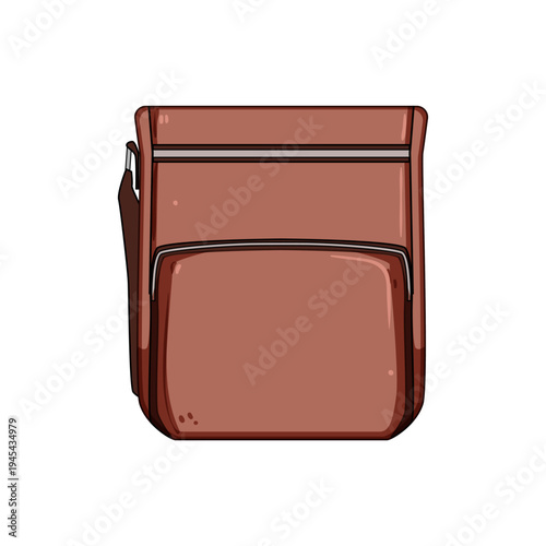 Brown messenger bag illustrating a classic accessory for carrying personal items, featuring internal compartments and an adjustable strap, useful for daily use and travel